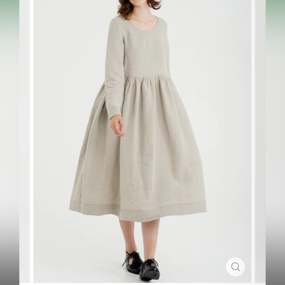 Son de Flor natural linen dress size L